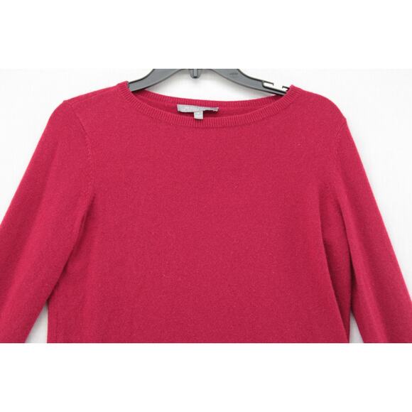 Neiman Marcus 100% Cashmere Sweater Women's Small Red Bell Sleeve Cozy Luxury - Picture 2 of 8